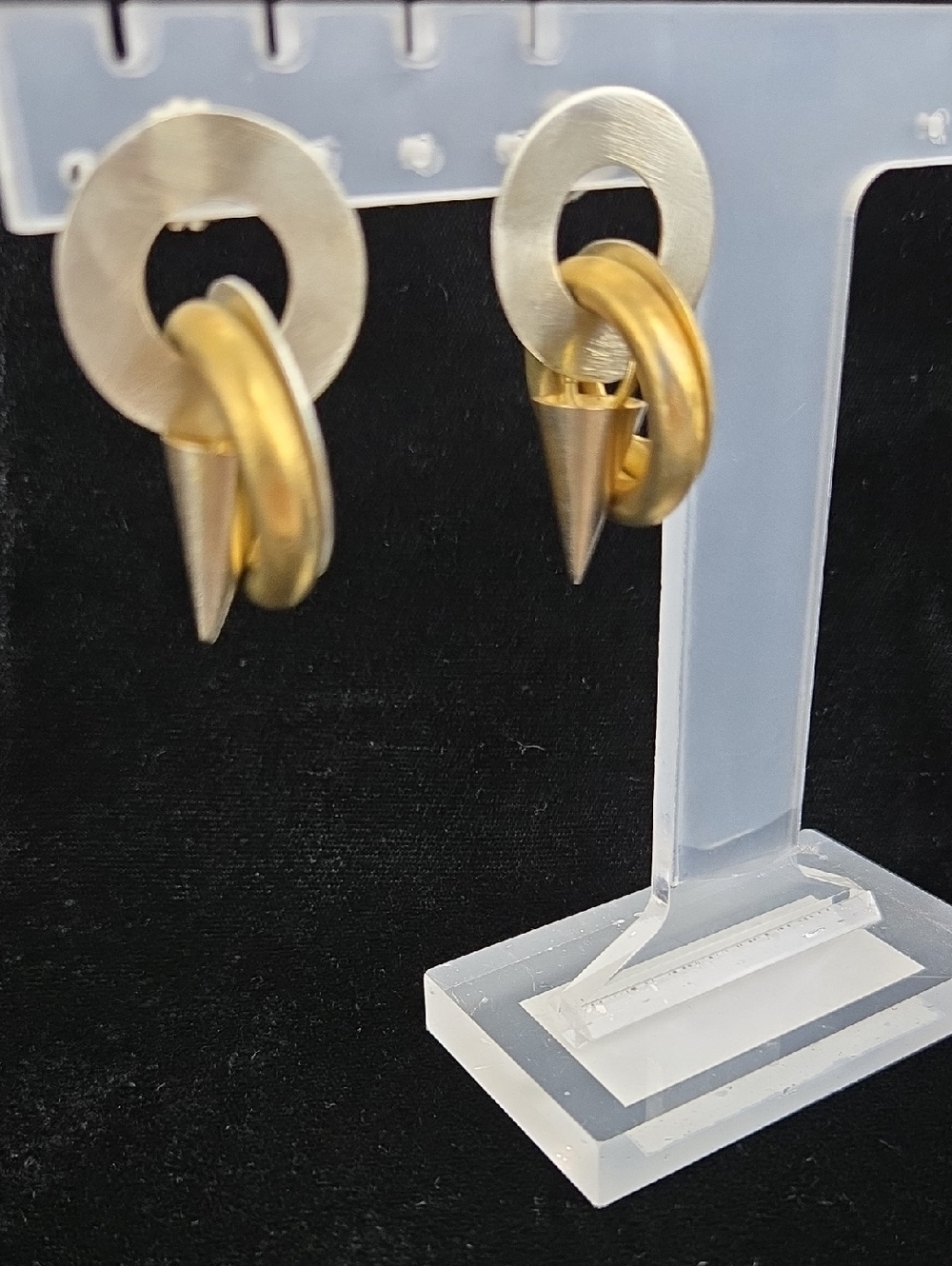 Gold and Silver 90's Contemporary Earrings and Necklace Pieces - Women Jewelry